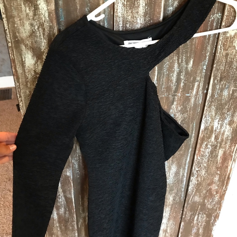 Cut out black mini dress